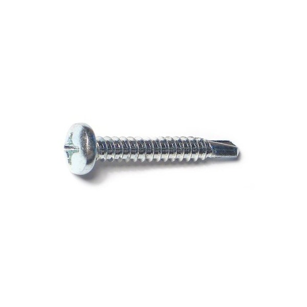 Midwest Fastener Self-Drilling Screw, #12 x 1-1/2 in, Zinc Plated Steel Pan Head Phillips Drive, 100 PK 50876 - main